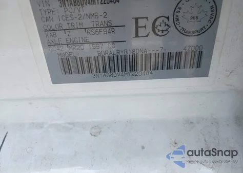 2021 Nissan Sentra Sr from USA, damaged, VIN 3N1AB8DV4MV220484